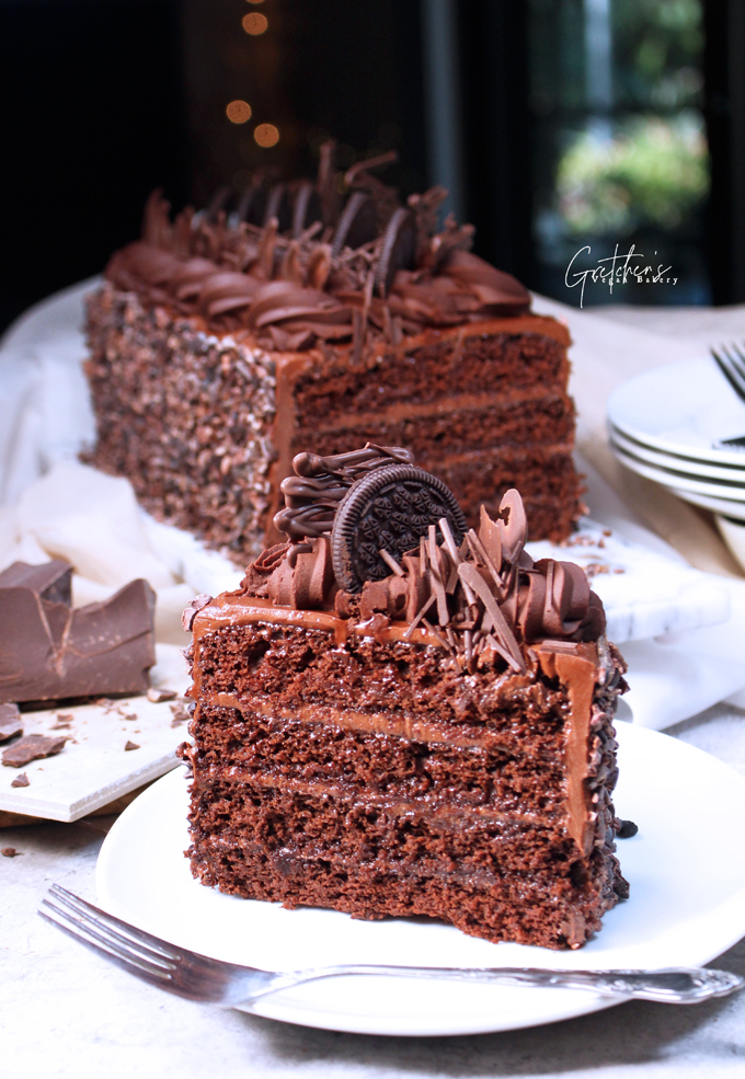 Double Fudge Chocolate 7 Layer Cake