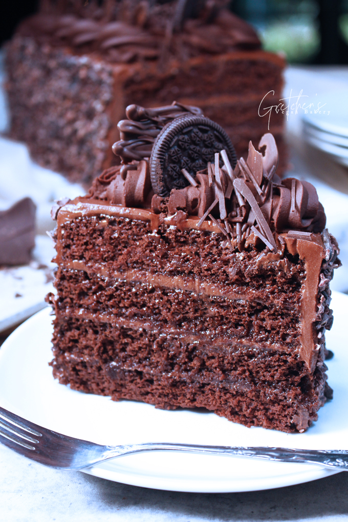 Double Fudge Chocolate 7 Layer Cake