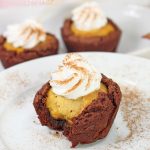 Fudge Brownie Pumpkin Pie Cups