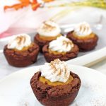 Fudge Brownie Pumpkin Pie Cups