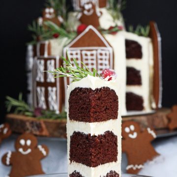 Gingerbread Village Cake