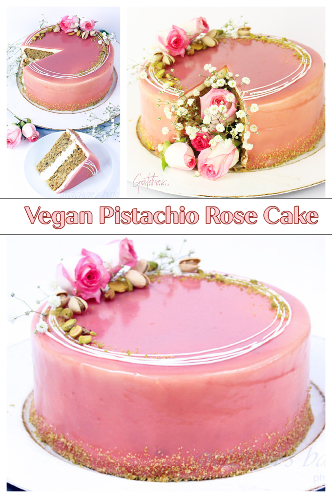 pistachio rose cake