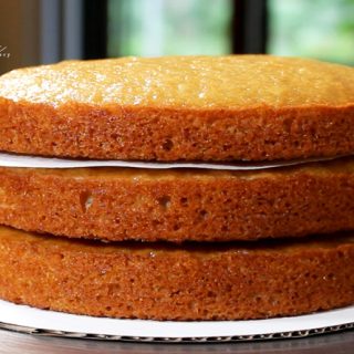 Vegan Vanilla Cake ~Refined Sugar Free & Reduced Oil Recipe