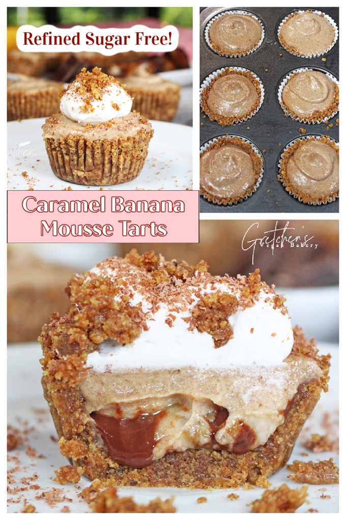 caramel banana mousse tart