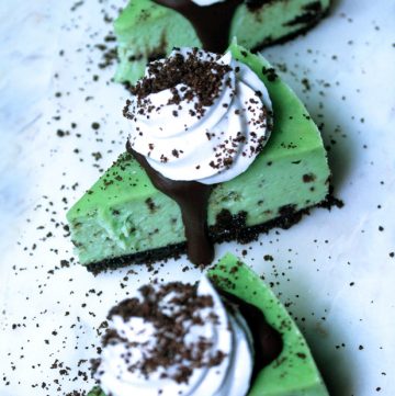 Vegan Grasshopper Cheesecake