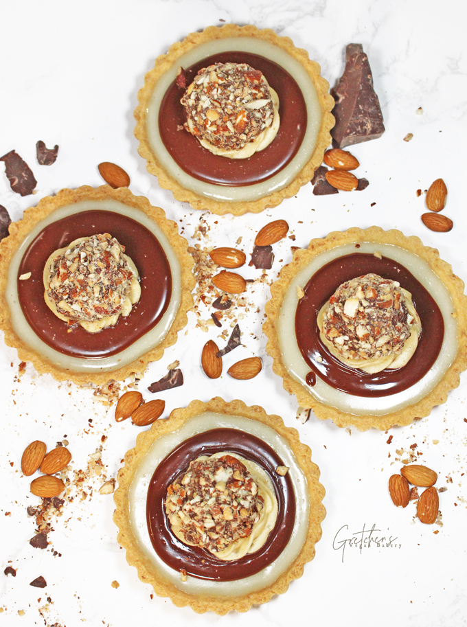 Almond Rocher Custard Tarts