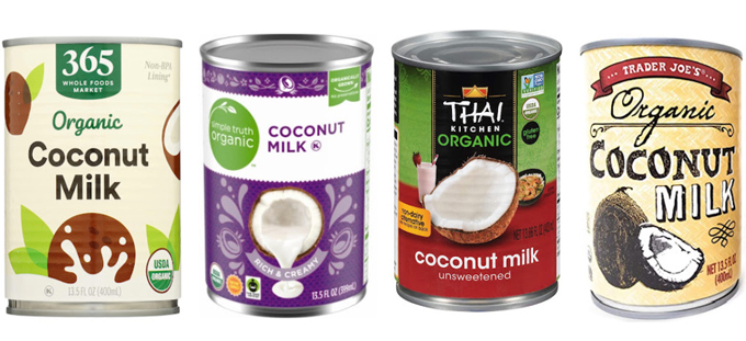 coconut milk cans