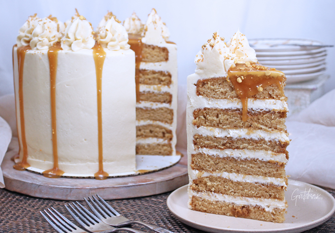 Vegan Butterbeer Cake