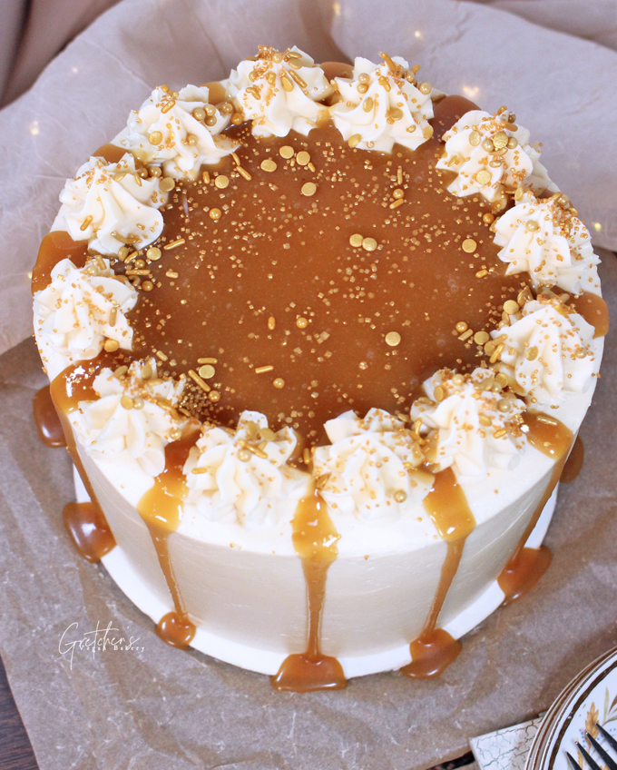 Vegan Butterbeer Cake