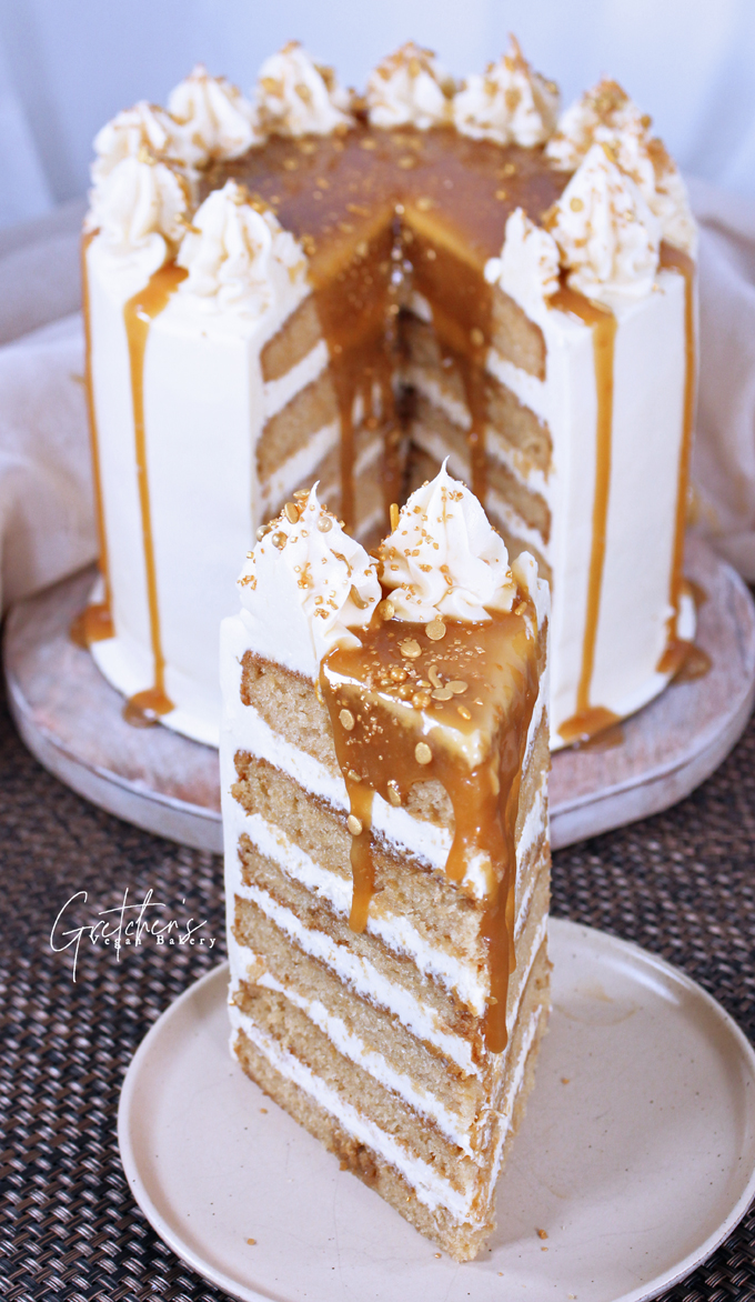 Vegan Butterbeer Cake