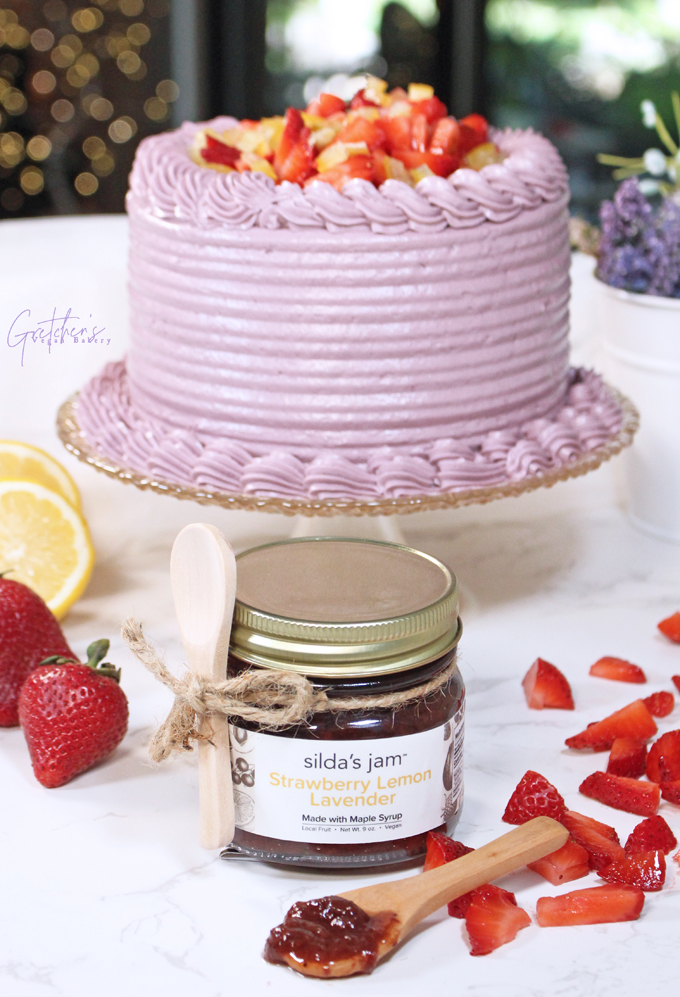 Strawberry Lemon Lavender Cake