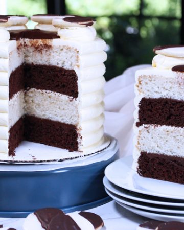 Black and White Cookie Cake