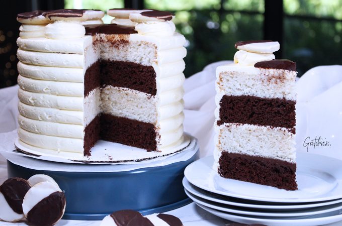 Black and White Cookie Cake