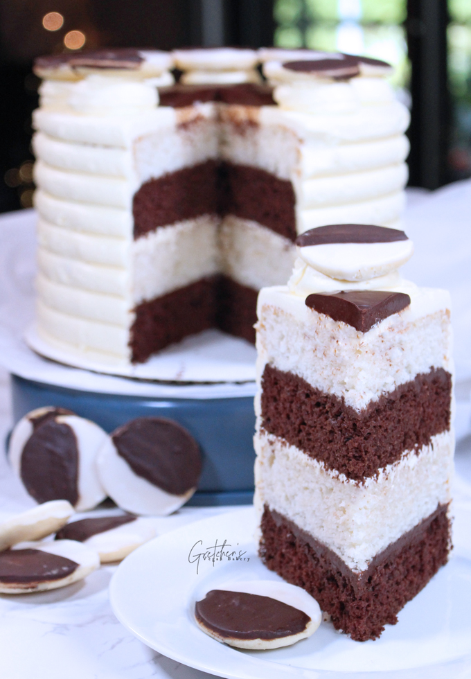 Black and White Cookie Cake