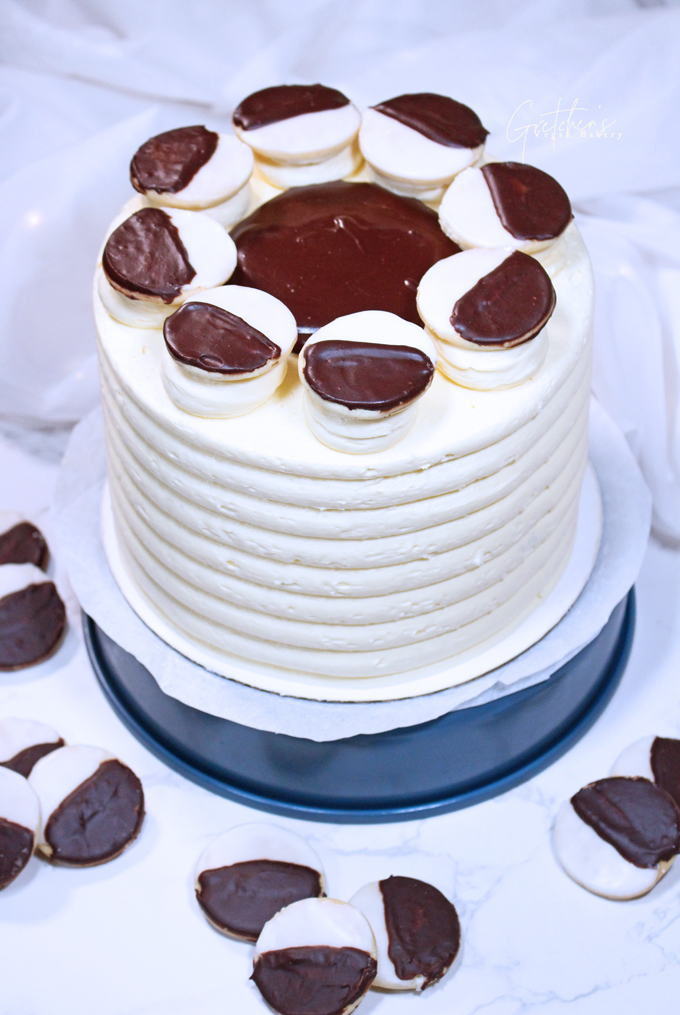 Black and White Cookie Cake