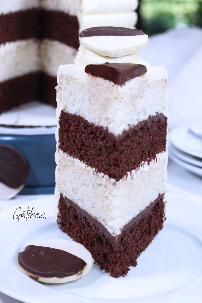 Black and White Cookie Cake