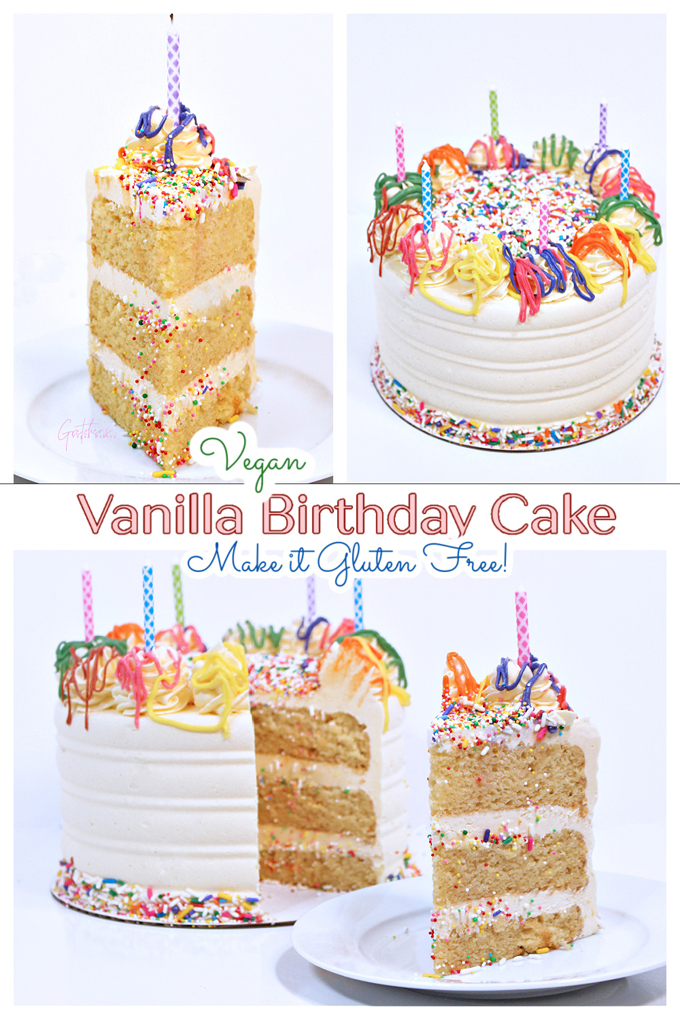 Vegan Vanilla Birthday Cake