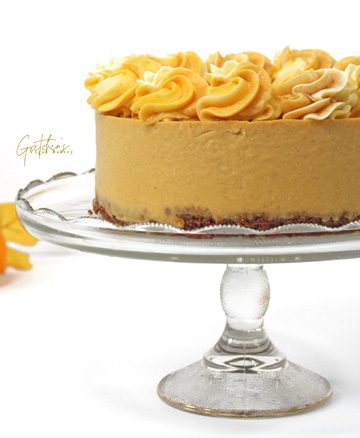 Vegan no bake pumpkin cheesecake