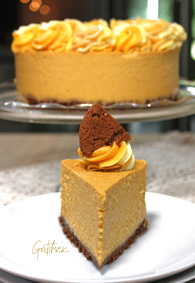 Vegan no bake pumpkin cheesecake