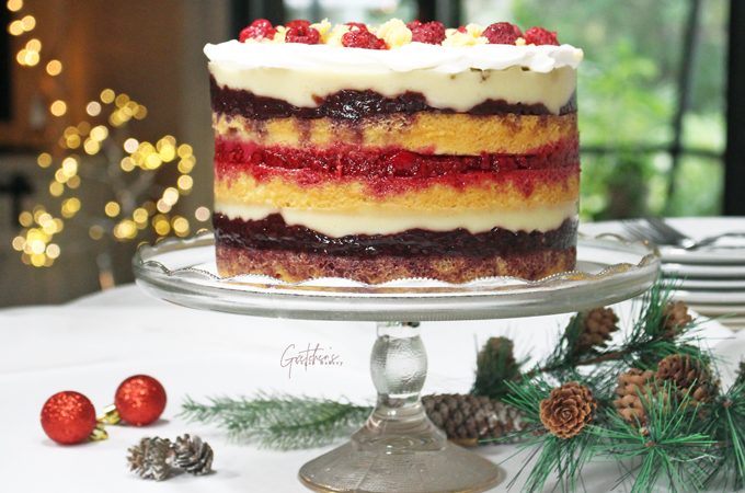 Vegan Christmas Trifle Cake