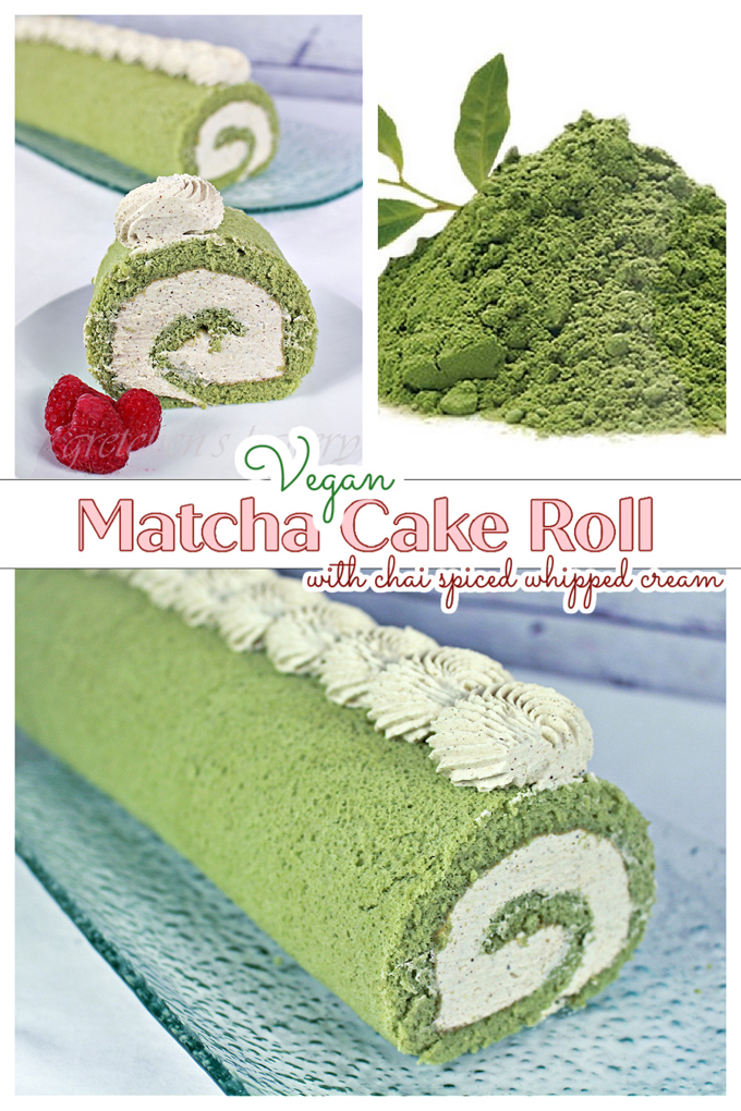 Vegan Matcha Cake Roll