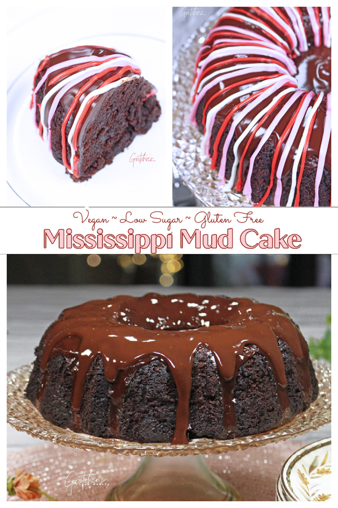 Vegan Mud Cake ~ Low Sugar Gluten Free