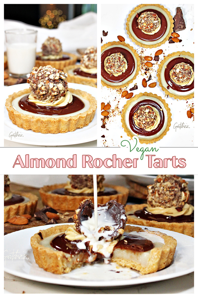 almond rocher custard tarts