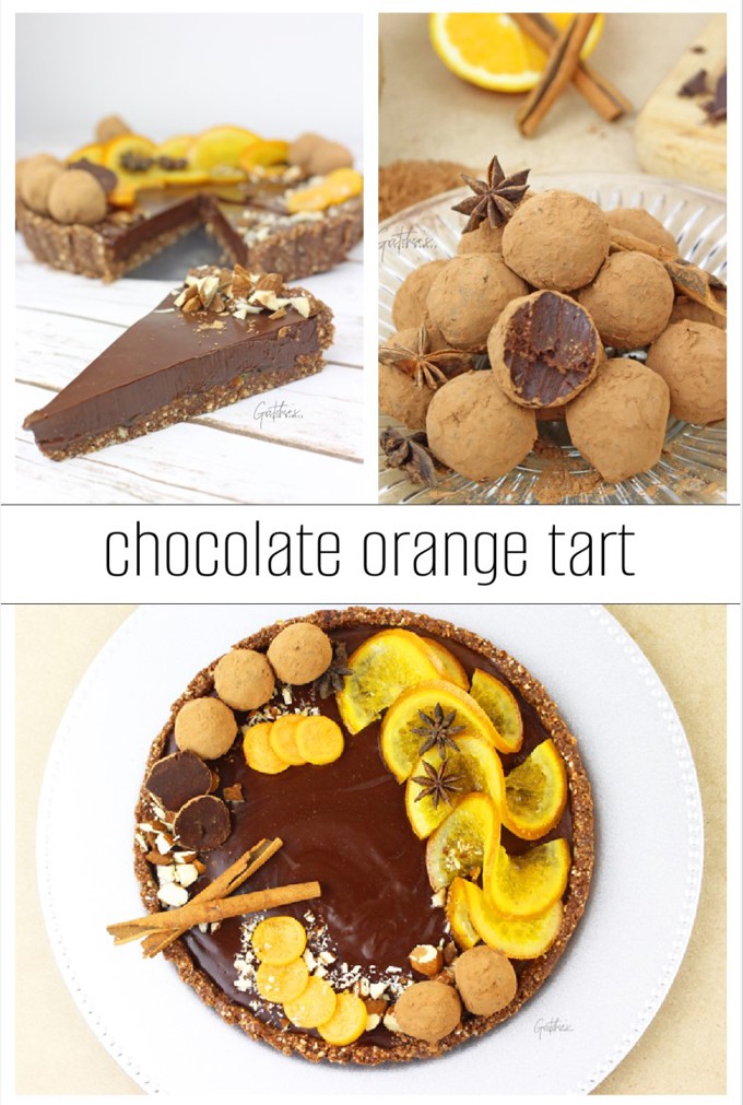 chocolate orange truffle tart